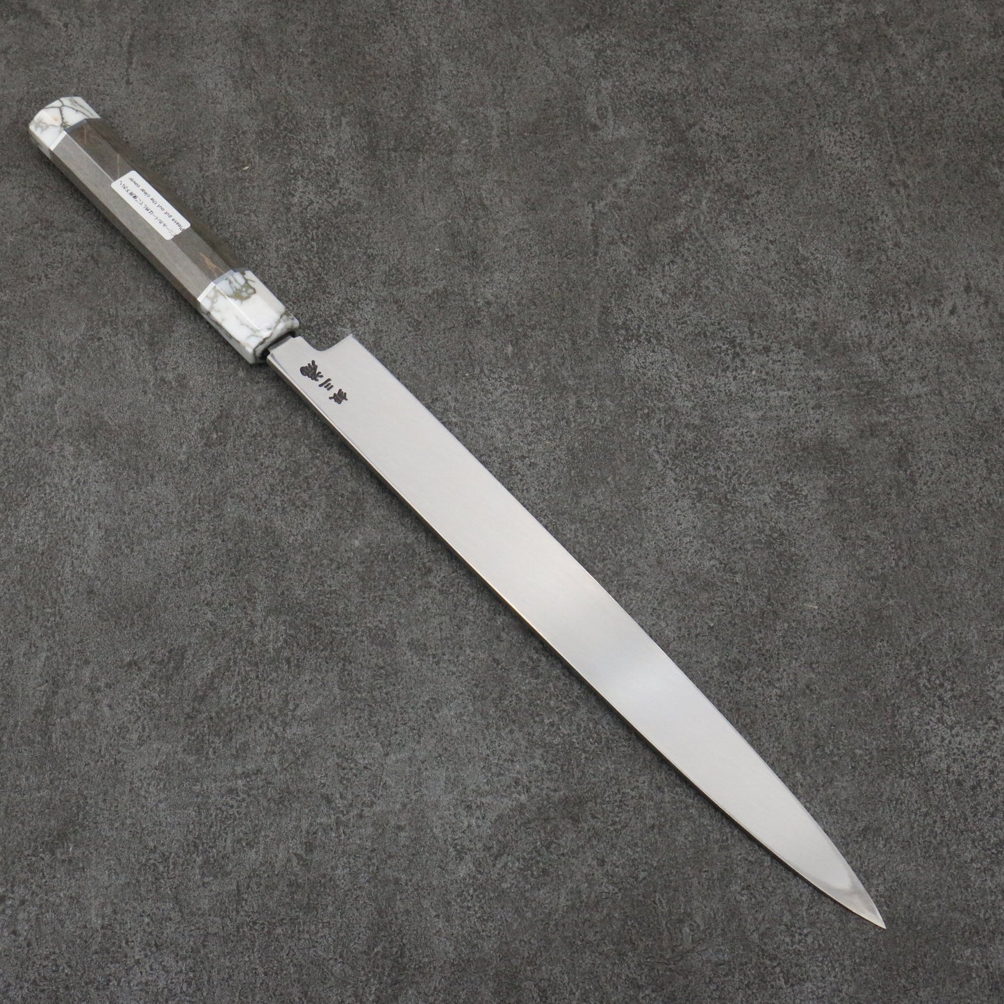 堺 孝行 シェフシリーズ 銀三鋼 柳刃包丁 300mm スタビライズドウッド (両輪:白)柄 鞘付き - 清助刃物