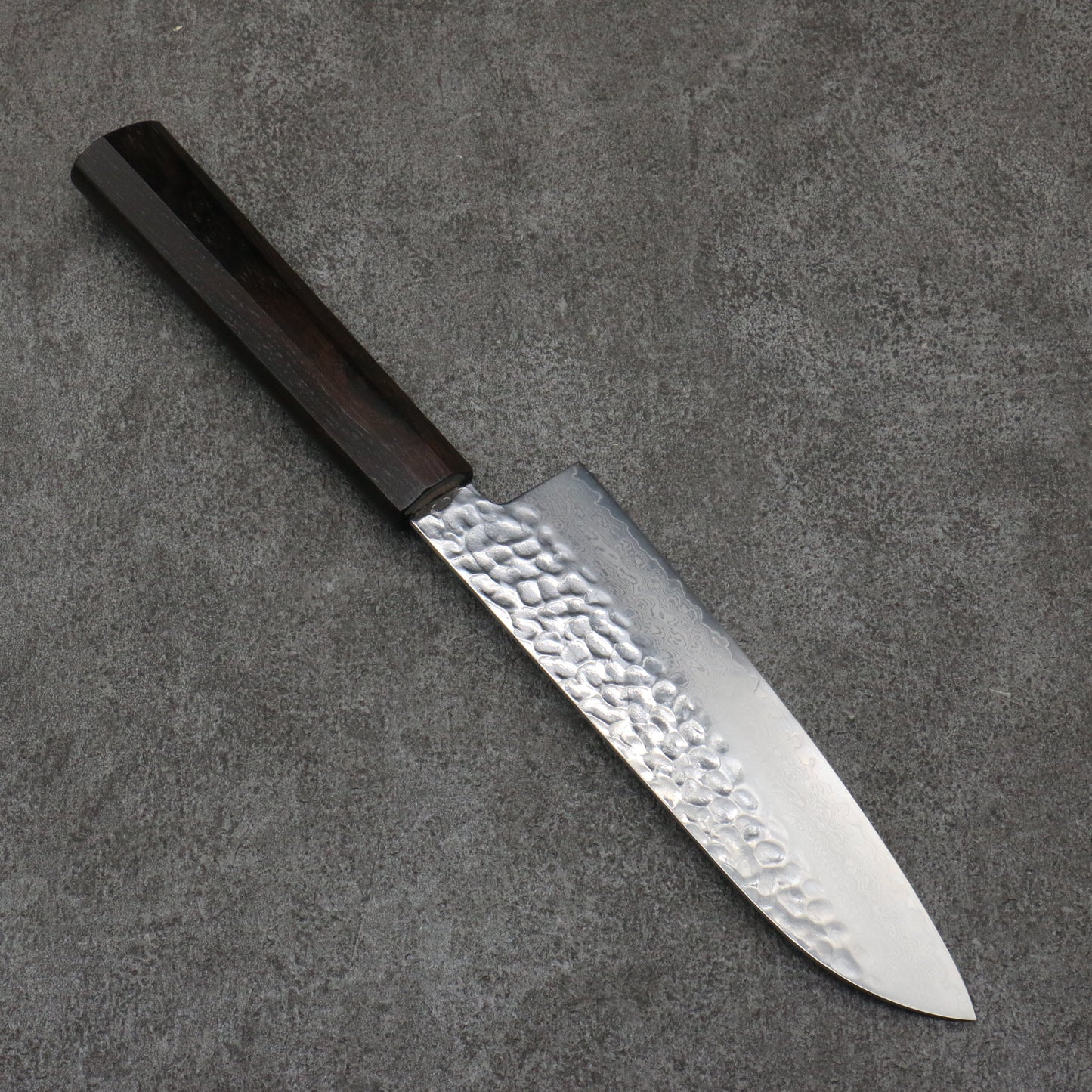 堺 孝行 VG10 33層 ダマスカス 三徳包丁 170mm 黒檀 (6角ティアドロップ)柄 - 清助刃物