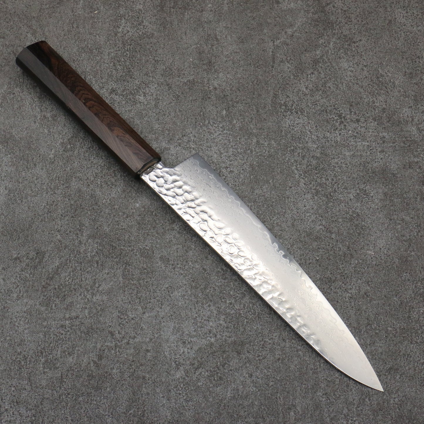 堺 孝行 VG10 33層 ダマスカス 牛刀包丁 210mm 黒檀 (6角ティアドロップ)柄 - 清助刃物