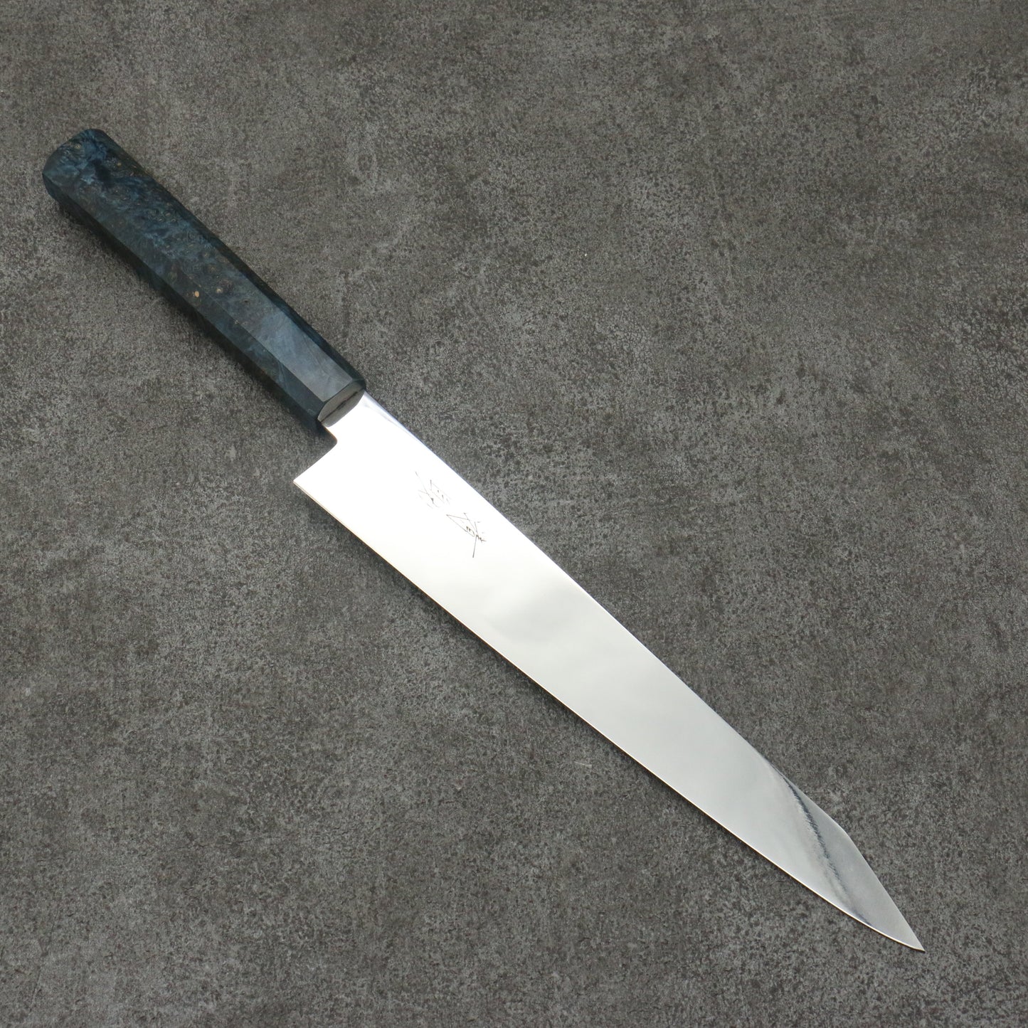 清助 V金10号 鏡面仕上げ 筋引包丁 240mm スタビライズドウッド柄 - 清助刃物