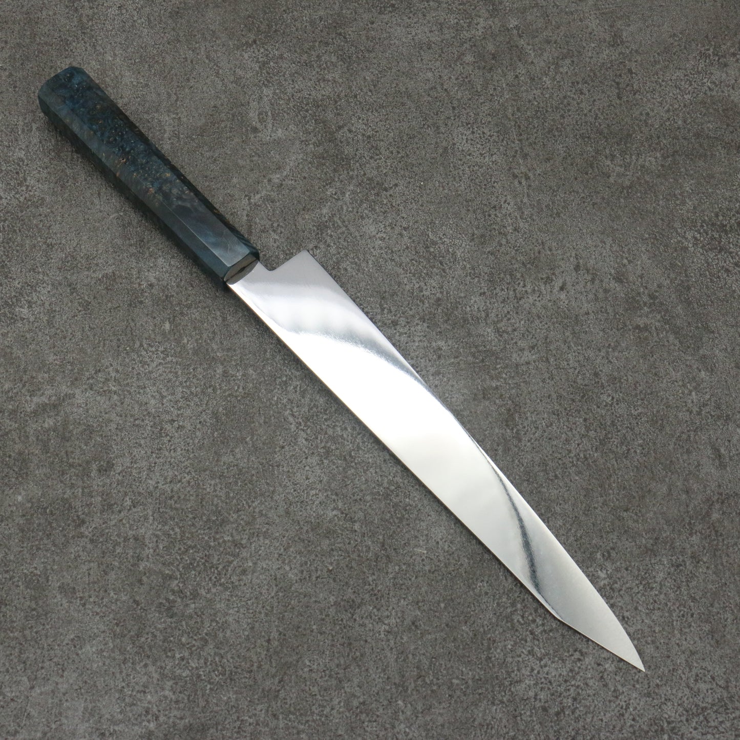 清助 V金10号 鏡面仕上げ 筋引包丁 240mm スタビライズドウッド柄 - 清助刃物