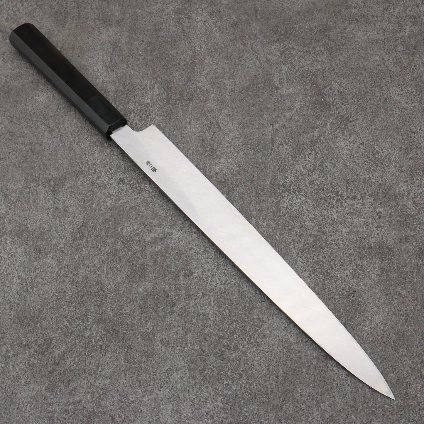 堺 孝行 窪田金彫刻 金龍 白ニ鋼 黒仕上げ 柳刃包丁 300mm 黒檀柄 - 清助刃物