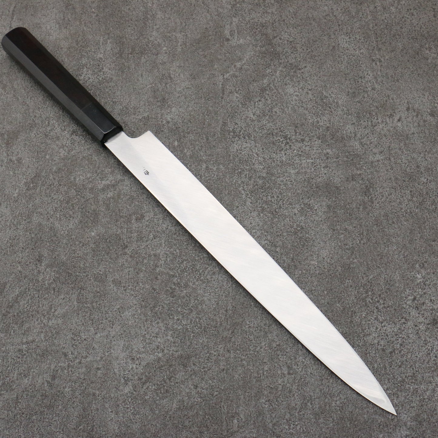 堺 孝行 窪田金彫刻 天龍 白ニ鋼 黒仕上げ 柳刃包丁 300mm 黒檀柄 - 清助刃物