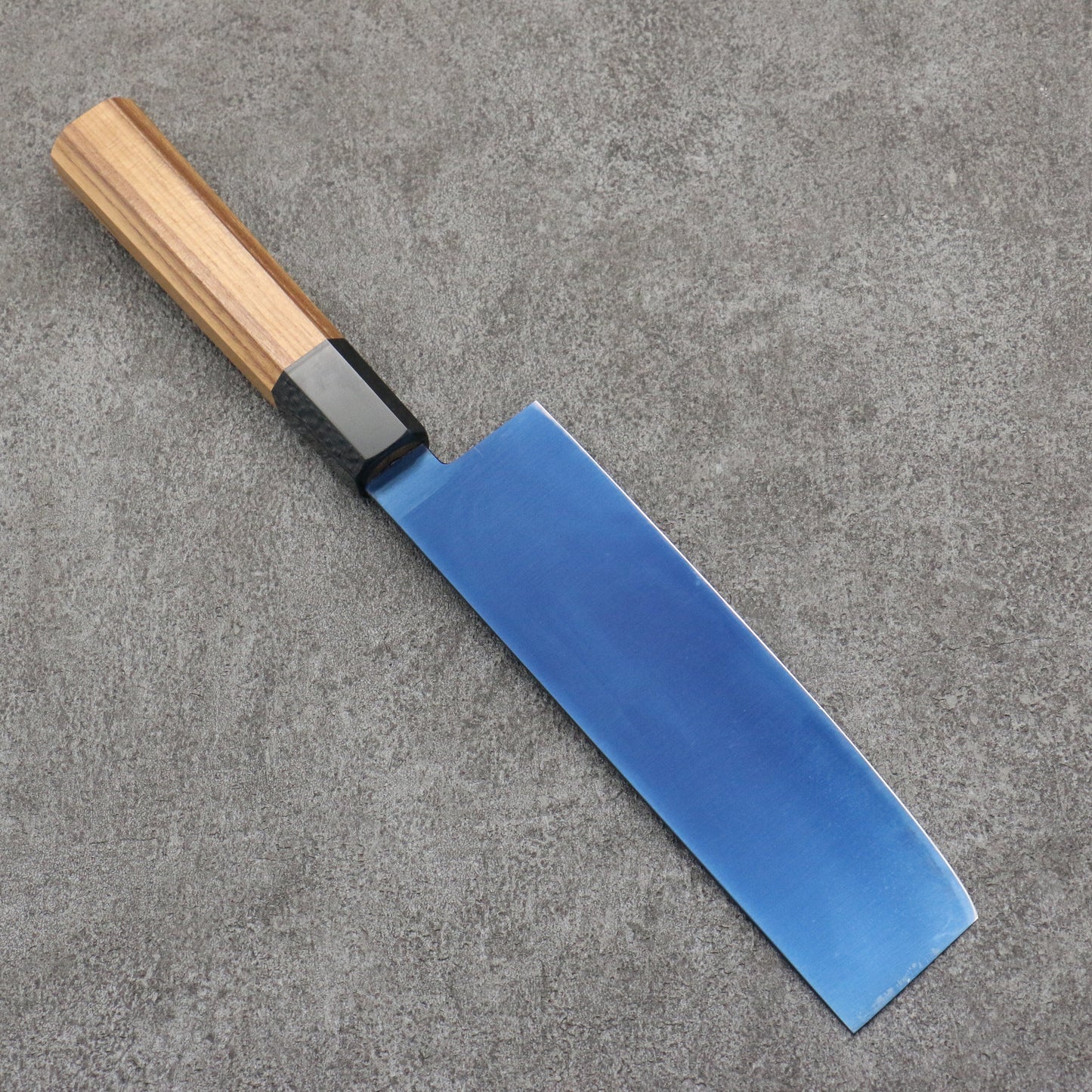 清助 SK-85鋼 イオンプレーティング 菜切包丁 175mm チーク (口輪:黒プラスチック)柄 - 清助刃物