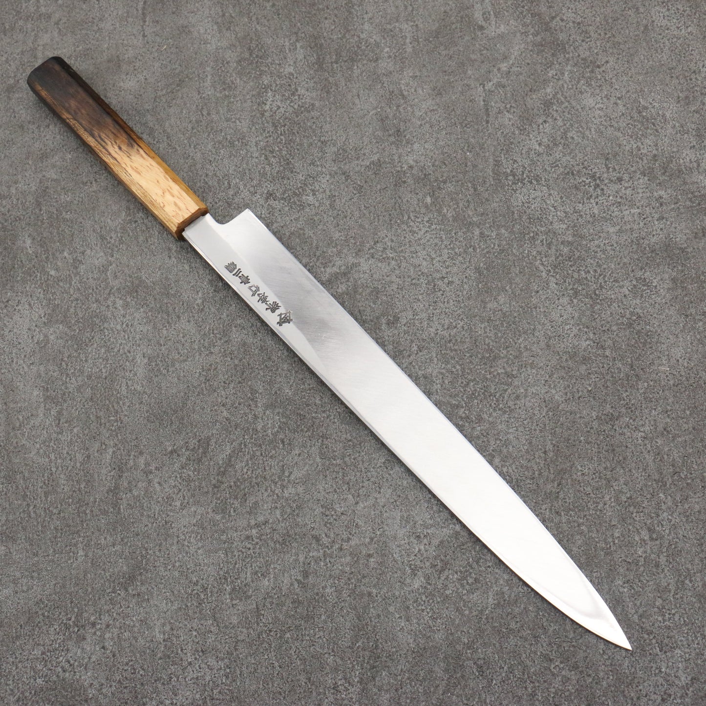 堺 孝行 焔紅蓮 青ニ鋼 鎚目 黒仕上げ 柳刃包丁 300mm 樫焼柄 - 清助刃物