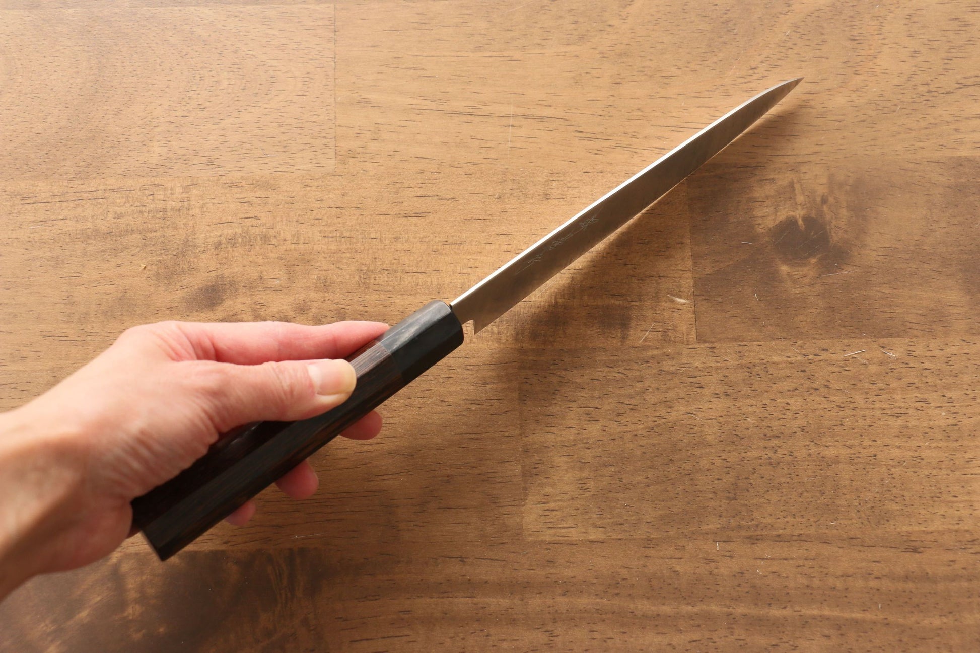 堺 孝行 銀河 ZA-18 ダマスカス ペティーナイフ  150mm ウェンジ柄 - 清助刃物