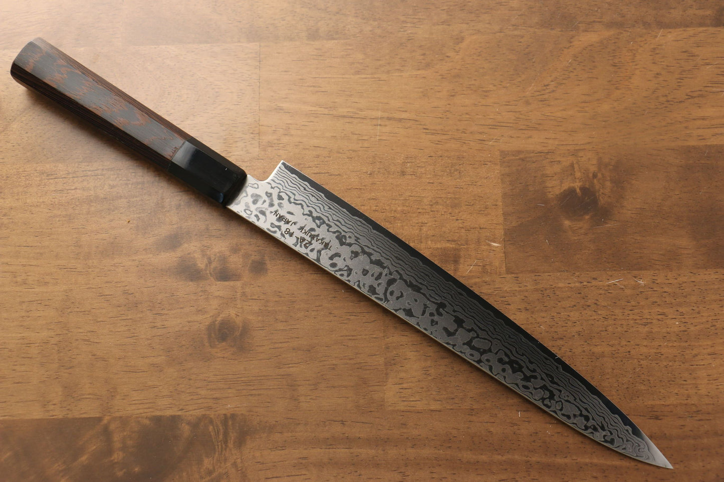 堺 孝行 銀河 ZA-18 ダマスカス 筋引包丁 240mm ウェンジ柄 - 清助刃物