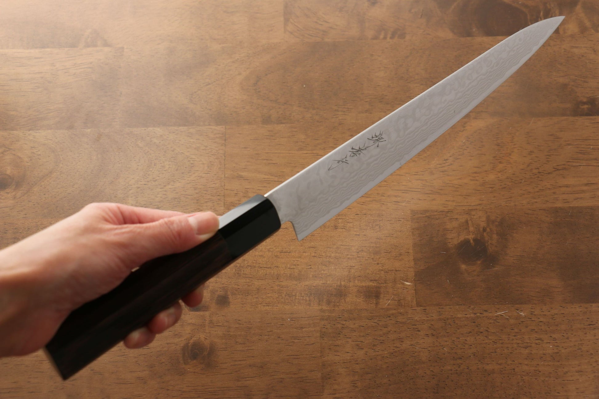 堺 孝行 銀河 ZA-18 ダマスカス 筋引包丁  240mm ウェンジ柄 - 清助刃物