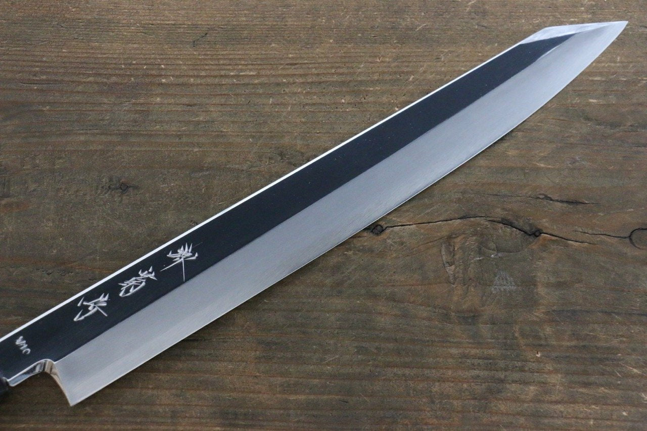 堺 菊守 V金10号 鏡面仕上げ 切付柳刃包丁 270mm 朴柄 - 清助刃物