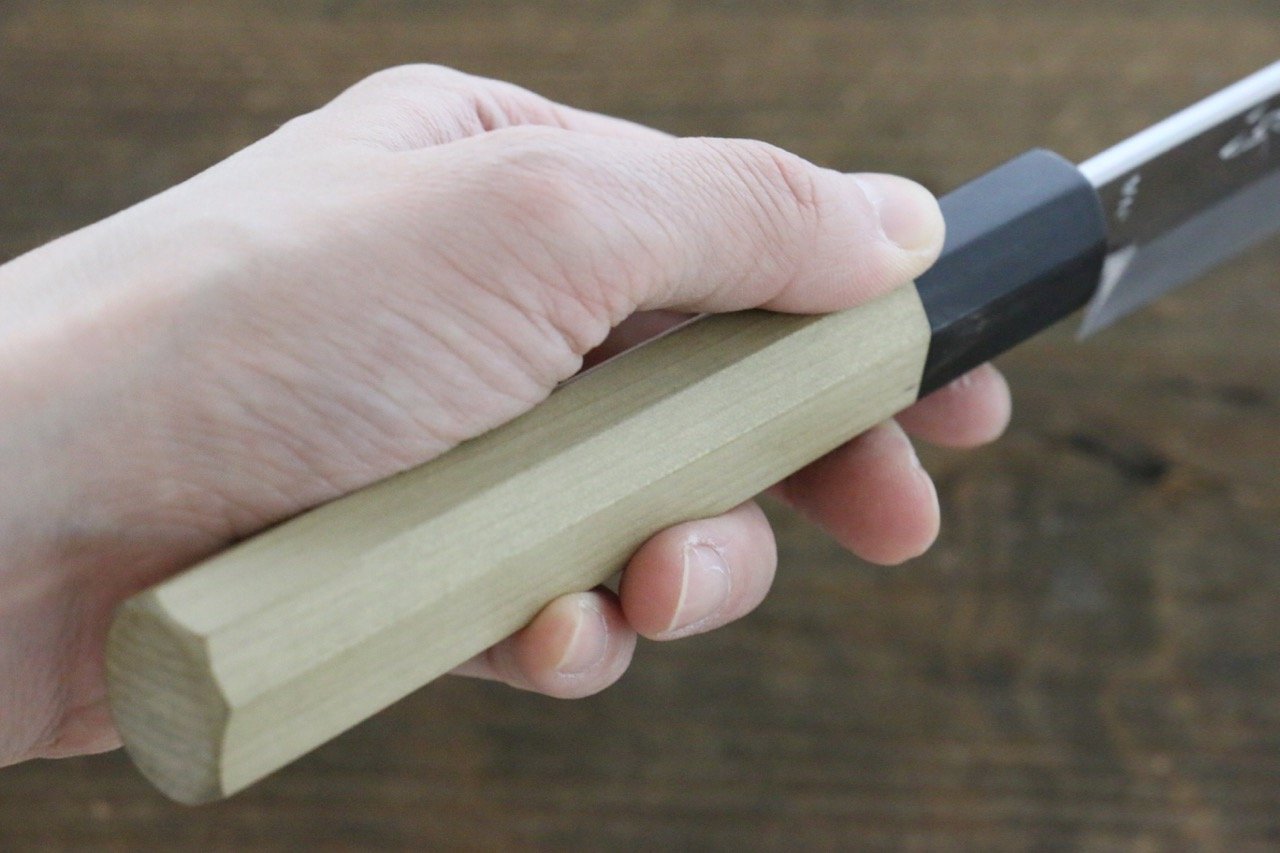 堺 菊守 V金10号 鏡面仕上げ 切付柳刃包丁 270mm 朴柄 - 清助刃物