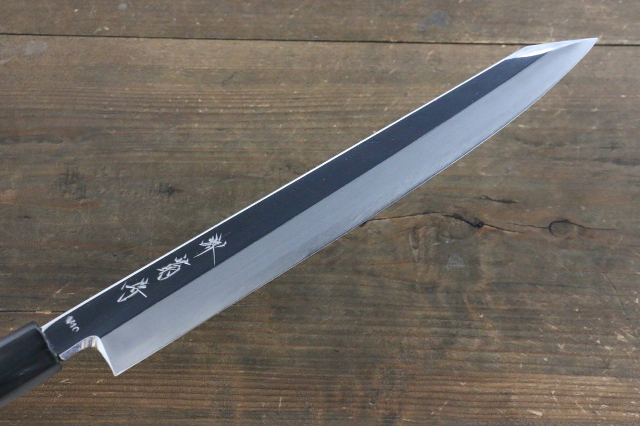 堺 菊守 V金10号 鏡面仕上げ 切付柳刃包丁 270mm 朴柄 - 清助刃物