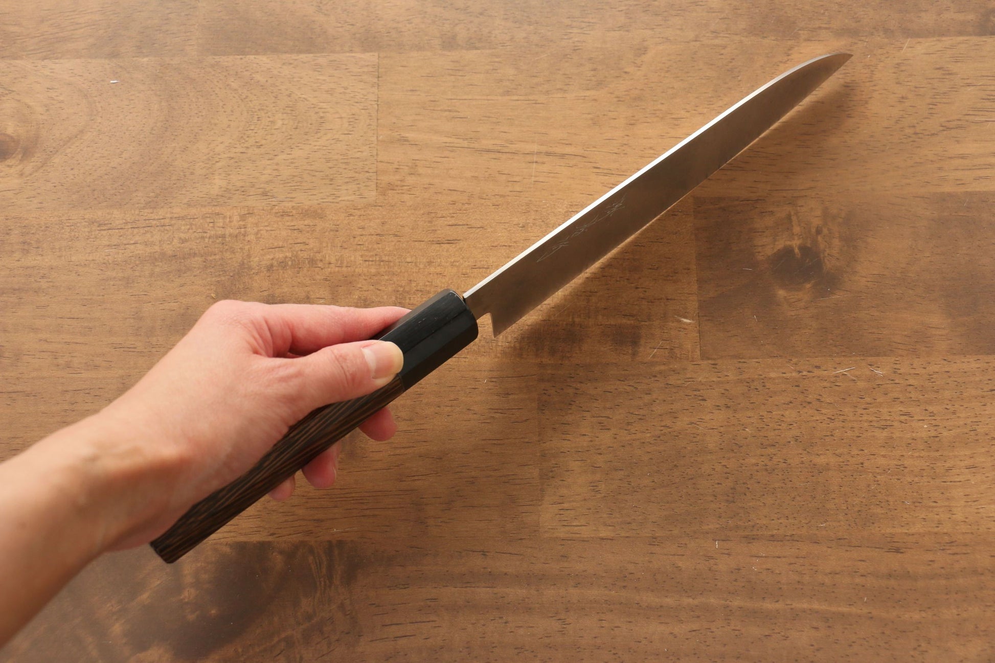 堺 孝行 銀河 ZA-18 ダマスカス 三徳包丁  180mm ウェンジ柄 - 清助刃物