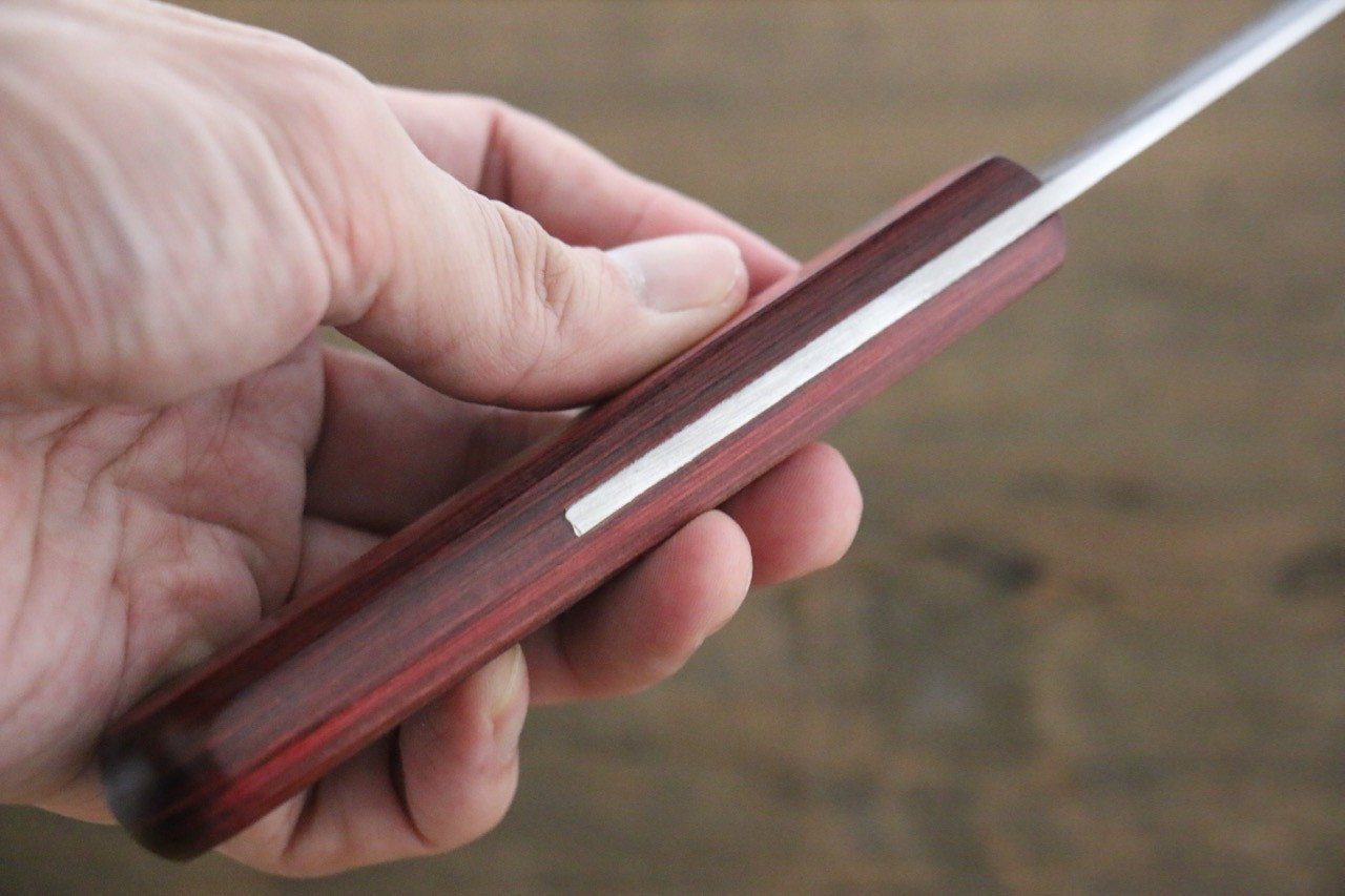 田中 誠貴 VG10 17層 ダマスカス 三徳包丁 165mm 赤合板柄 - 清助刃物