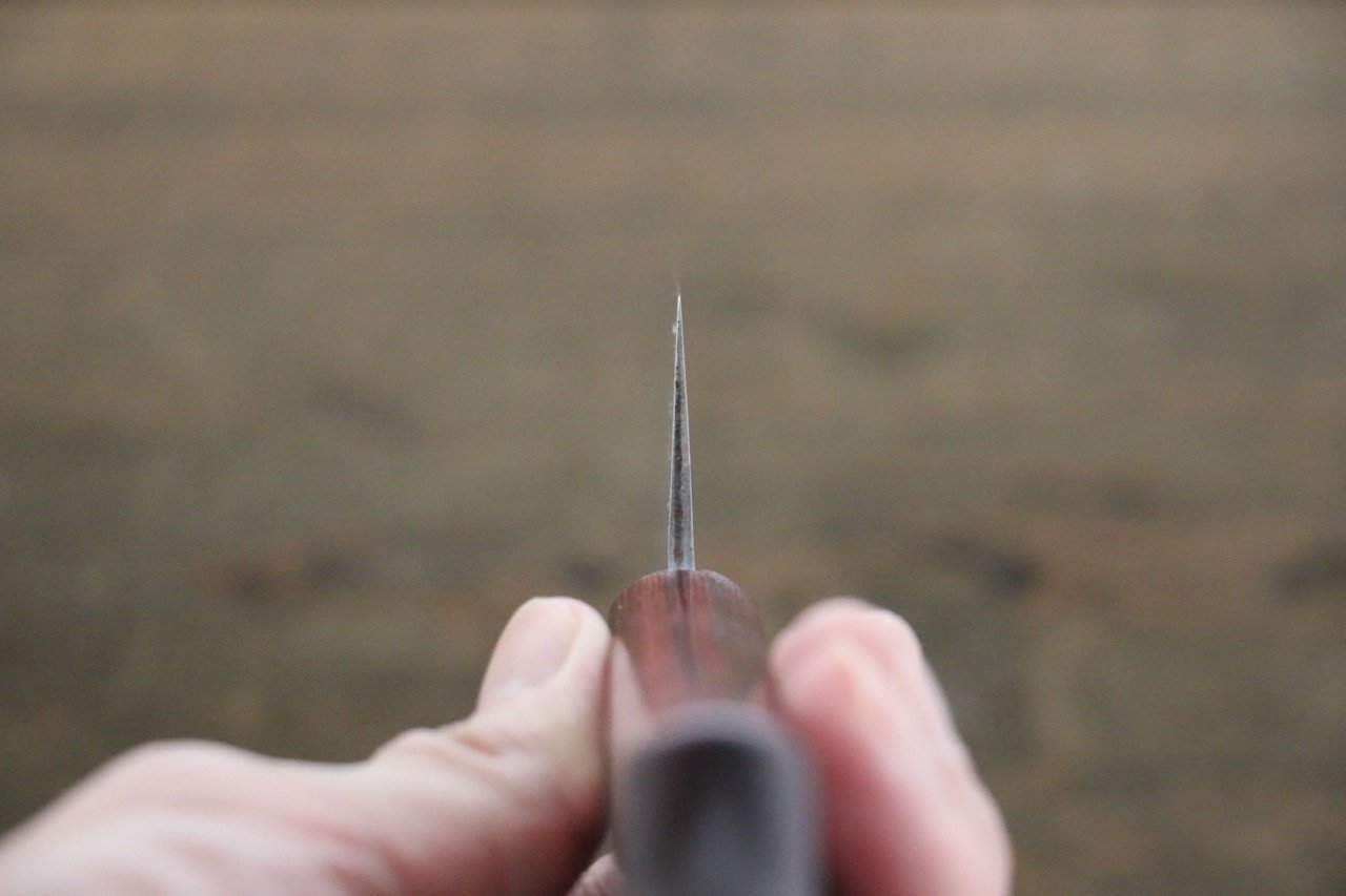 田中 誠貴 VG10 17層 ダマスカス 三徳包丁 165mm 赤合板柄 - 清助刃物