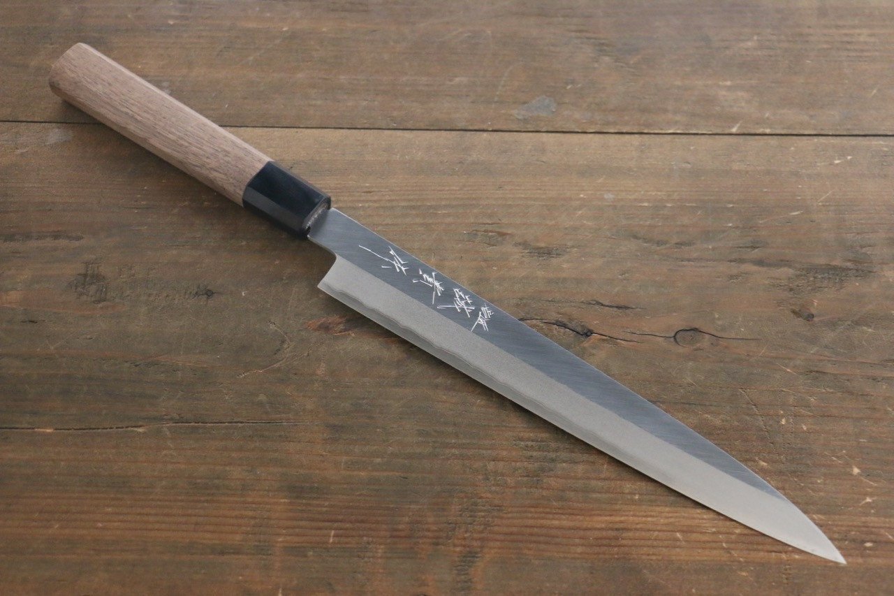 田中 誠貴 銀三鋼 柳刃包丁 240mm ウォルナット柄 - 清助刃物