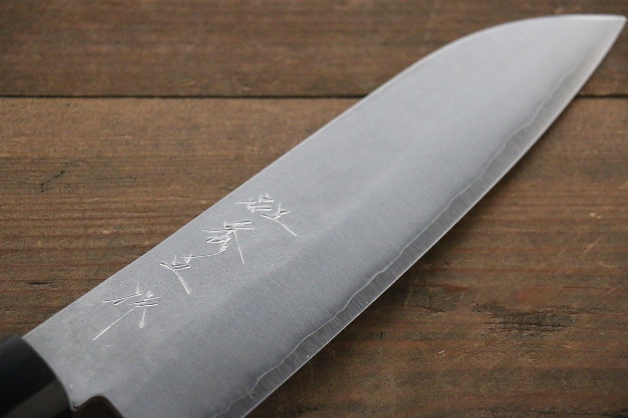 田中 誠貴 銀三鋼 梨地 三徳包丁 165mm ウォルナット柄 - 清助刃物