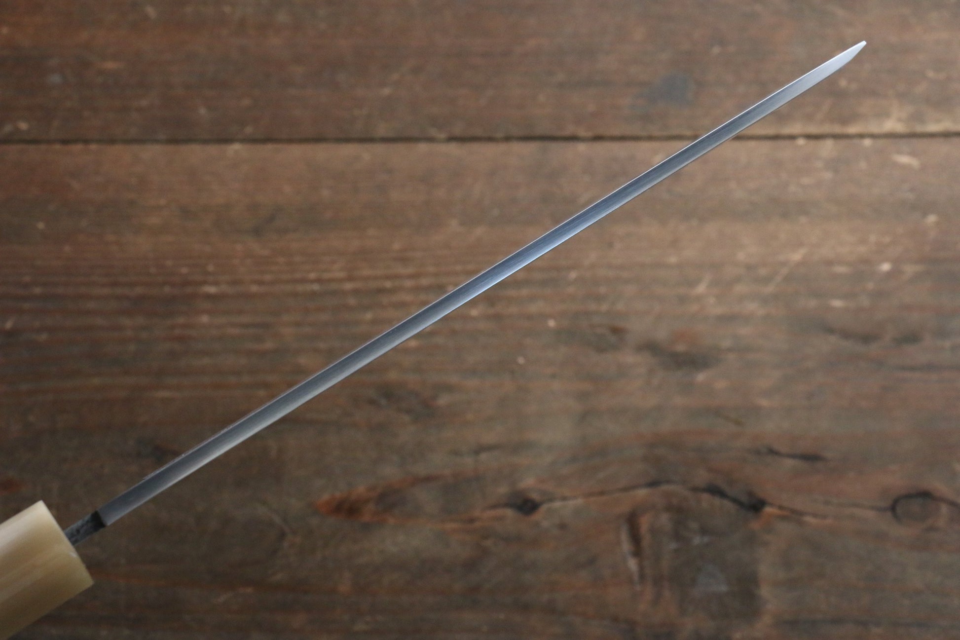 正本総本店 本霞 白ニ鋼 角型薄刃包丁  180mm 朴柄 - 清助刃物