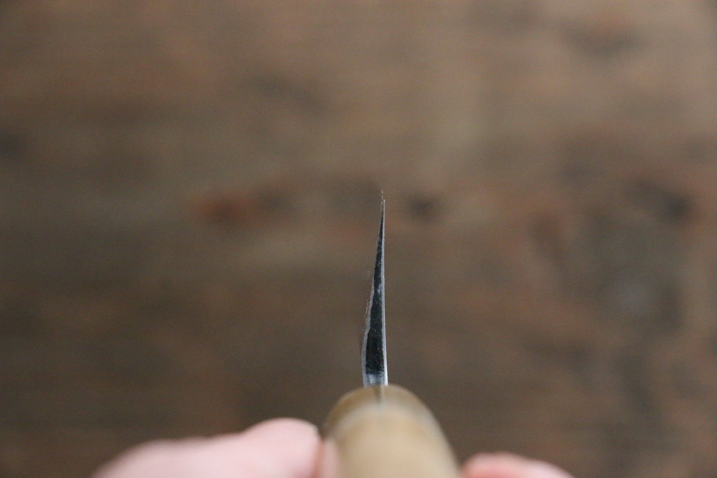 正本総本店 本霞 白ニ鋼 角型薄刃包丁  180mm 朴柄 - 清助刃物