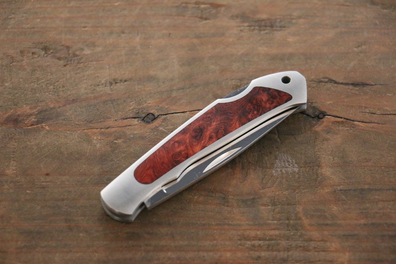 Moki Ezo Red Fox Pocket Knife - 清助刃物