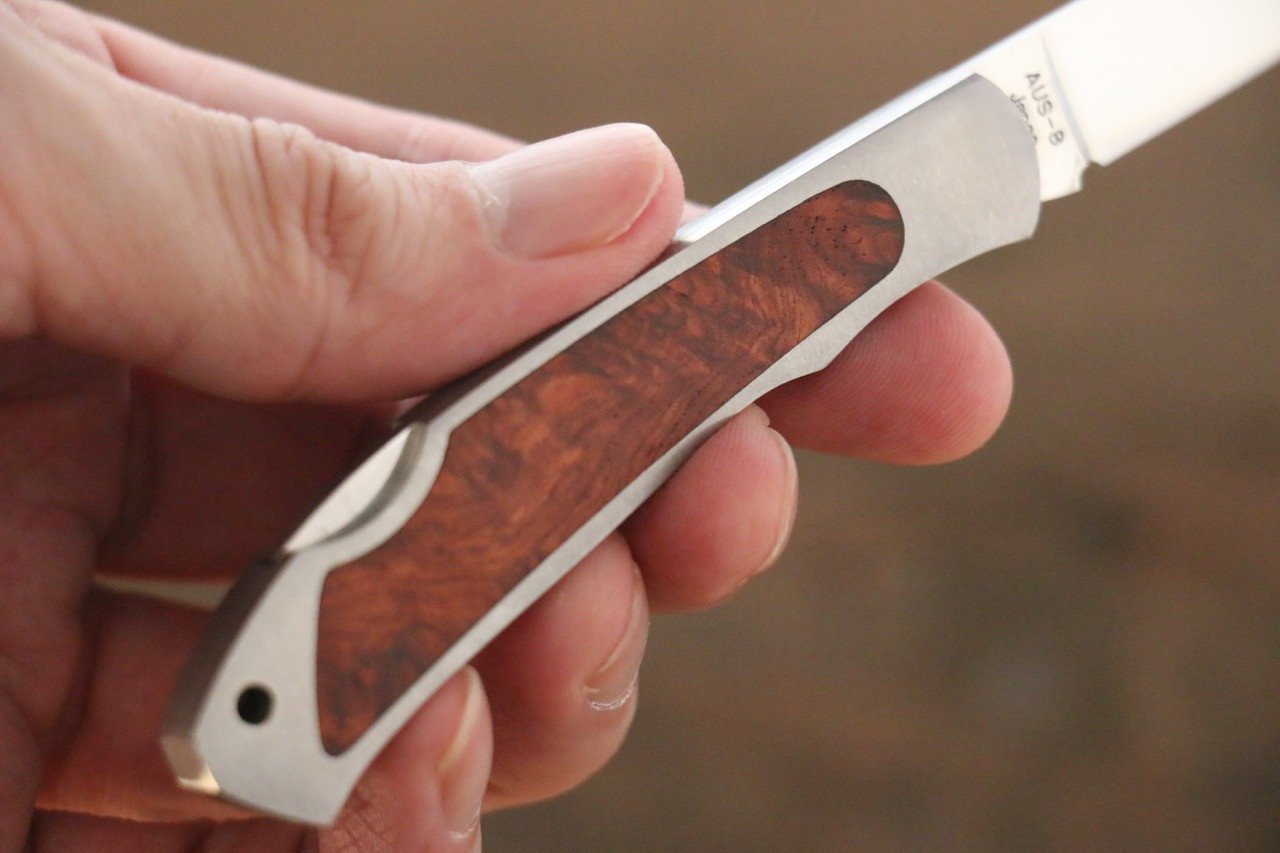 Moki Ezo Red Fox Pocket Knife - 清助刃物