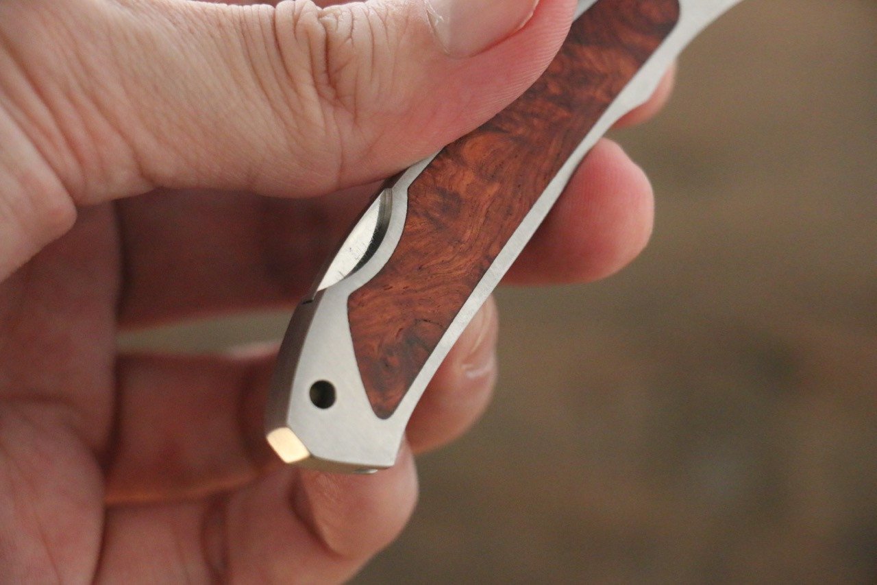 Moki Ezo Red Fox Pocket Knife - 清助刃物
