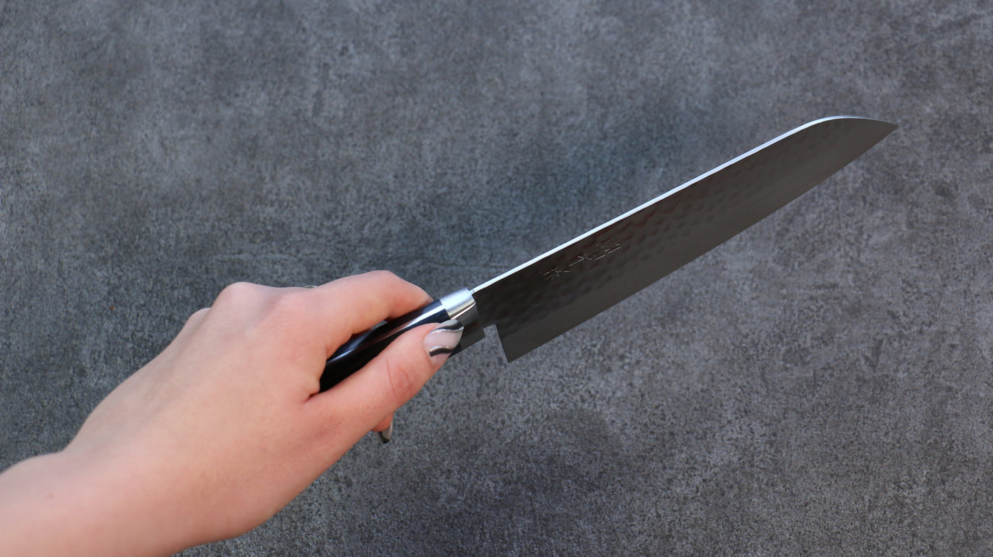 訓平 V金1号 鎚目 三徳包丁 170mm 合板 (紺色)柄 - 清助刃物