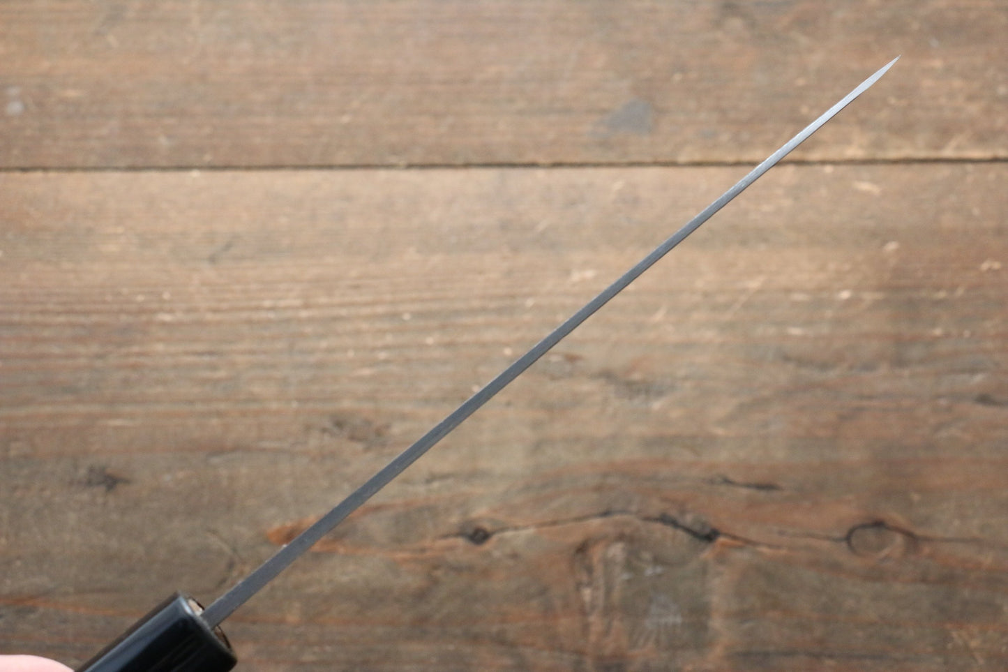 尾形 峻吾 白ニ鋼 黒仕上げ 三徳包丁 165mm ウォルナット柄 - 清助刃物