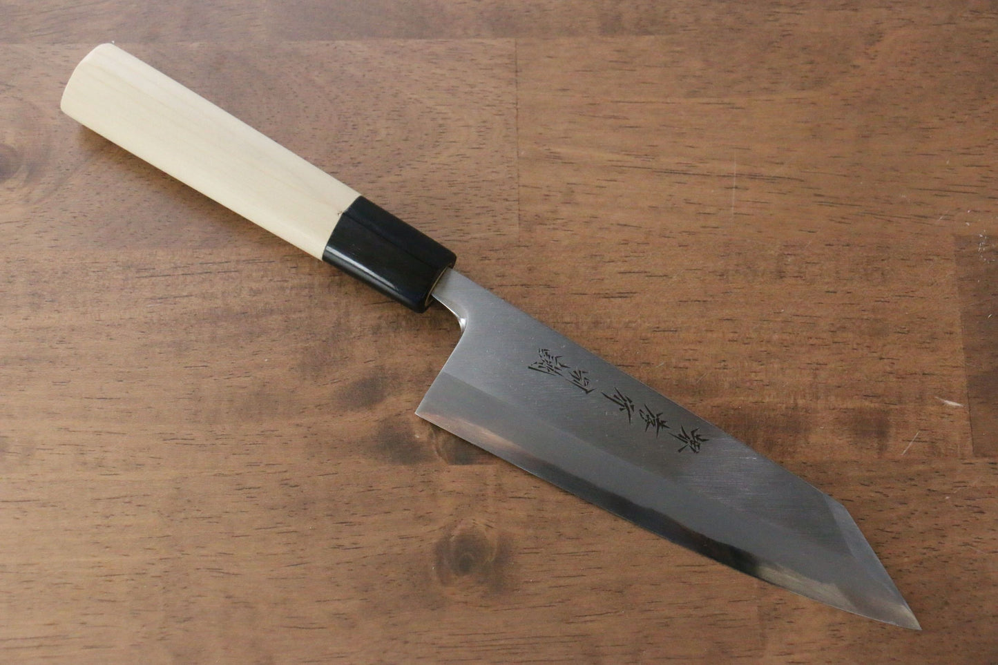 堺 孝行 特上 白ニ鋼 切付出刃包丁 150mm 朴柄 - 清助刃物