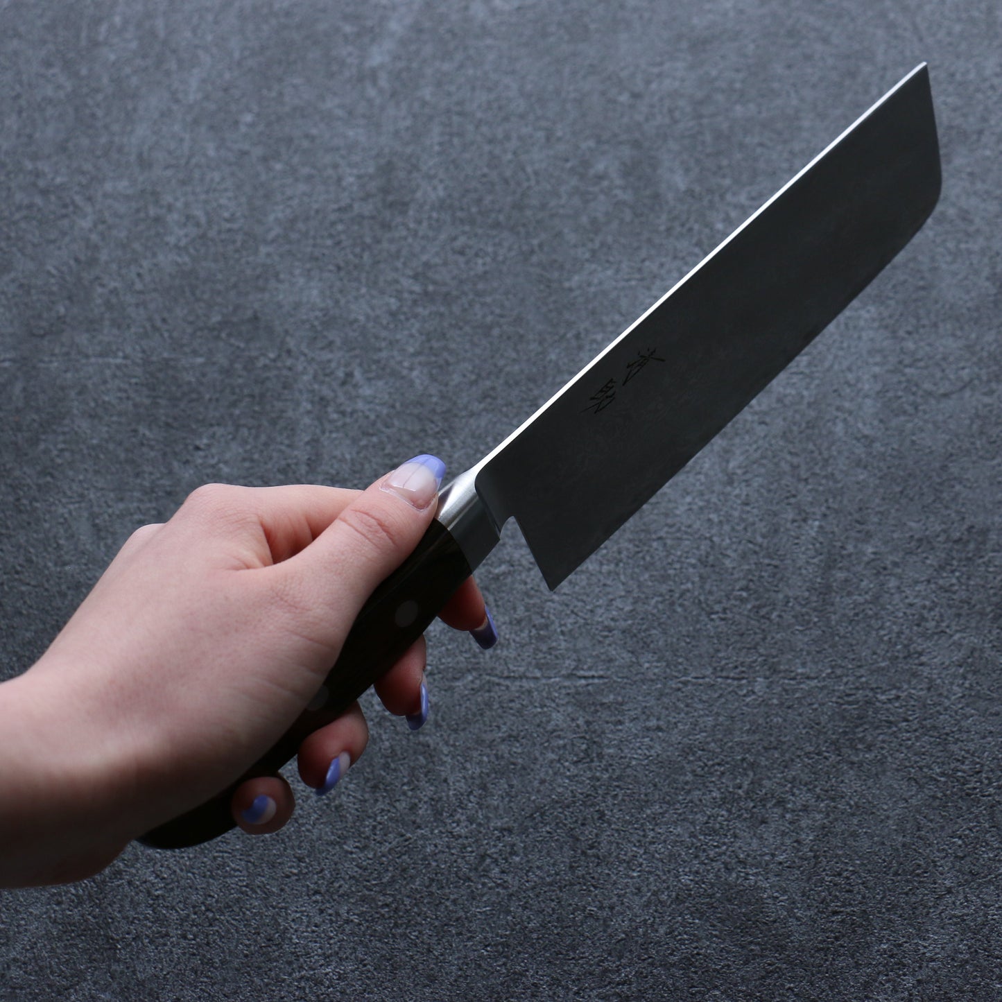 清助 VG10 33層 ダマスカス 菜切包丁 165mm 茶合板柄 - 清助刃物