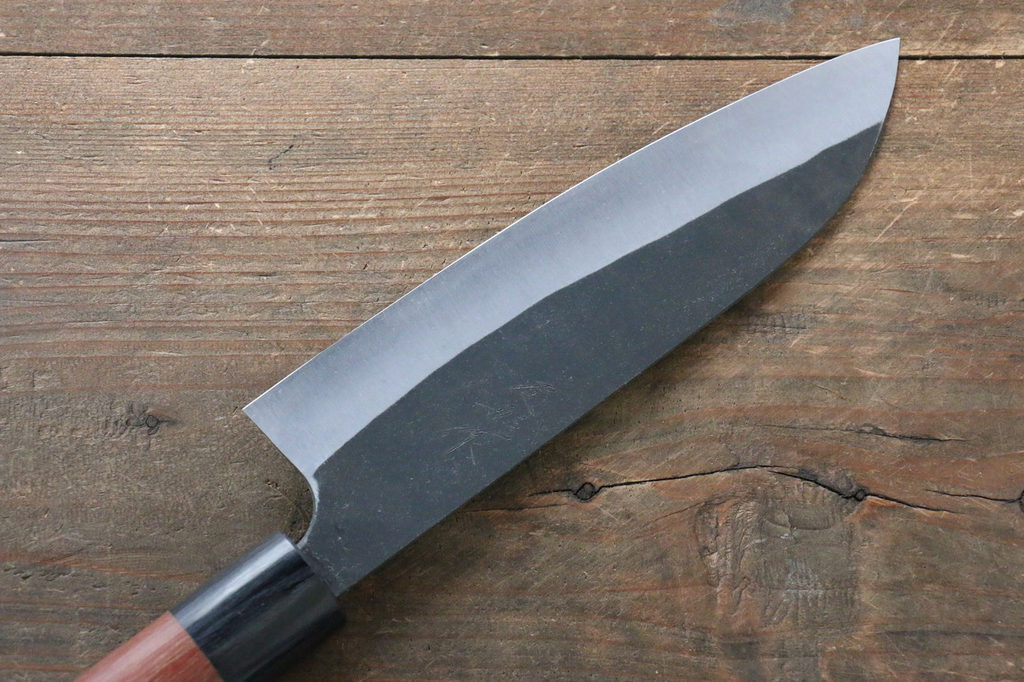 尾形 峻吾 白ニ鋼 黒打 ダマスカス 三徳包丁 165mm ジャラ柄 - 清助刃物
