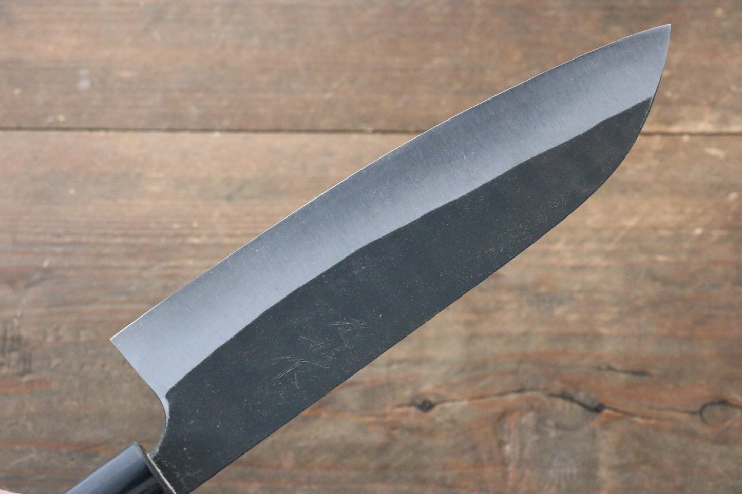 尾形 峻吾 白ニ鋼 黒打 ダマスカス 三徳包丁 165mm ジャラ柄 - 清助刃物