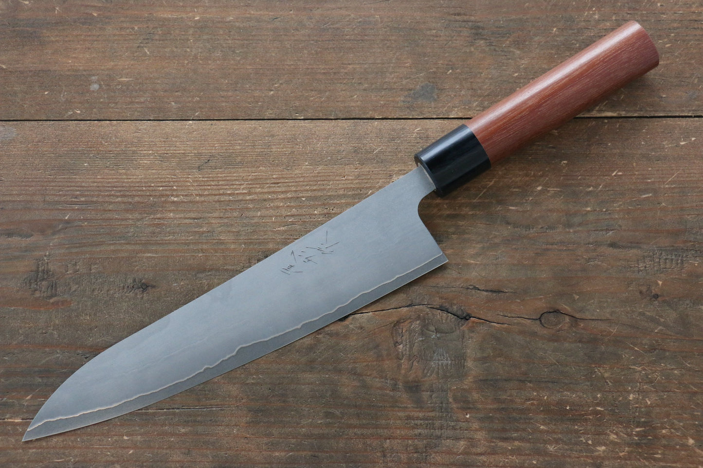 尾形 峻吾 銀三鋼 ダマスカス 黒仕上げ 牛刀包丁 210mm ジュラ - 清助刃物
