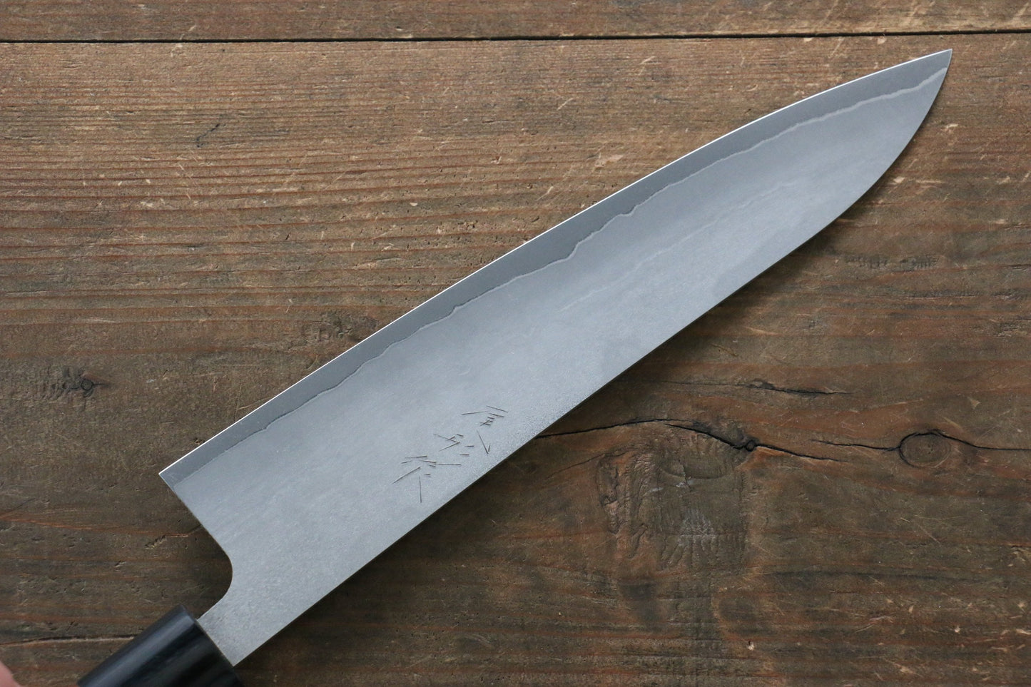 尾形 峻吾 銀三鋼 ダマスカス 黒仕上げ 牛刀包丁 210mm ジュラ - 清助刃物