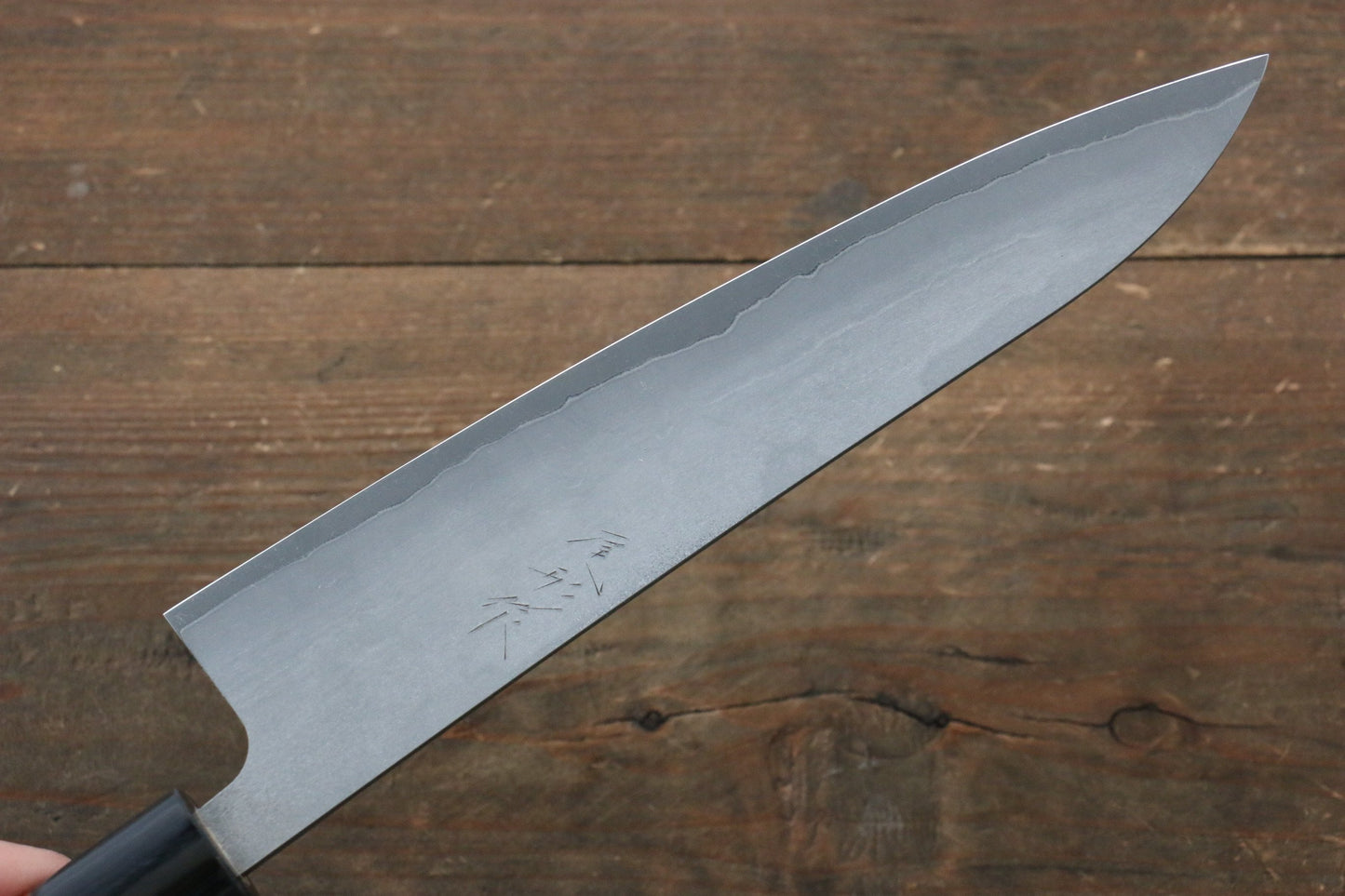 尾形 峻吾 銀三鋼 ダマスカス 黒仕上げ 牛刀包丁 210mm ジュラ - 清助刃物