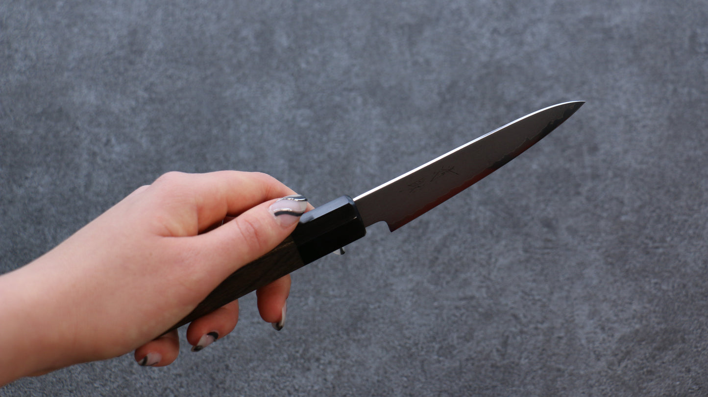 清助 V金10号 ダマスカス ペティーナイフ 120mm グレー合板柄 - 清助刃物