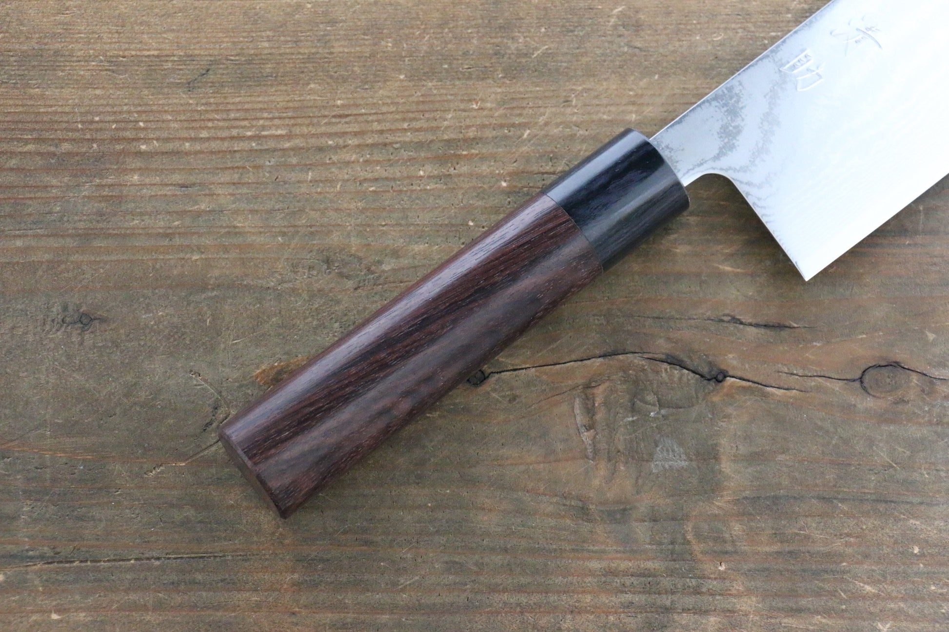 清助 V金10号 63層ダマスカス 薄刃包丁  165mm 紫檀柄 - 清助刃物