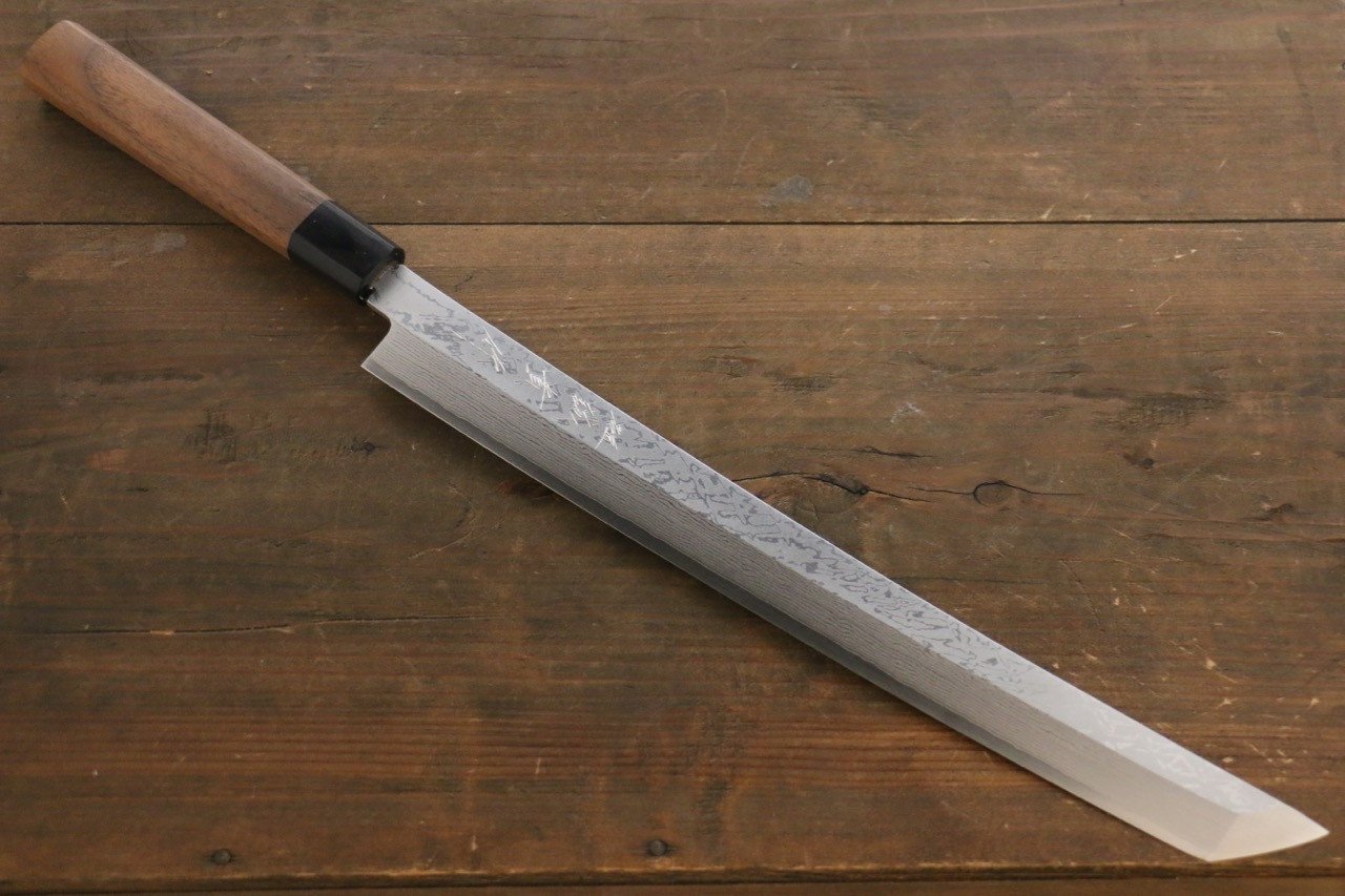 田中 誠貴 V金10号 先丸蛸引包丁 330mm ウォルナット柄 - 清助刃物