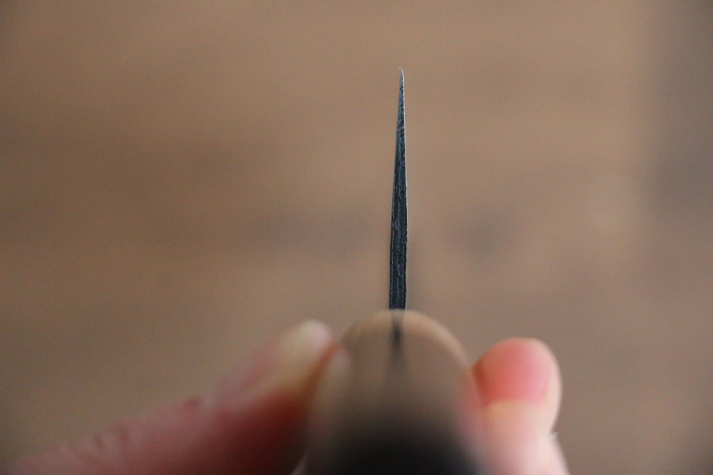 清助 青スーパー鋼 鎚目 黒打 切付包丁 210mm 紫檀柄 - 清助刃物