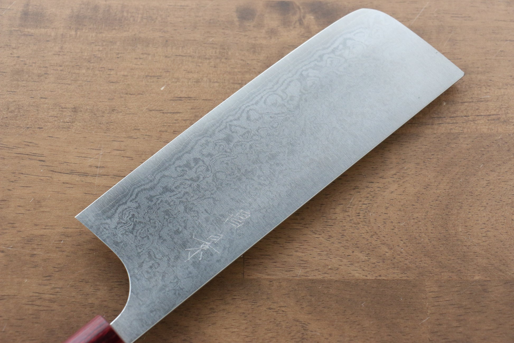 昌景 霧 V金10号 ダマスカス 菜切包丁  170mm 朴柄 - 清助刃物