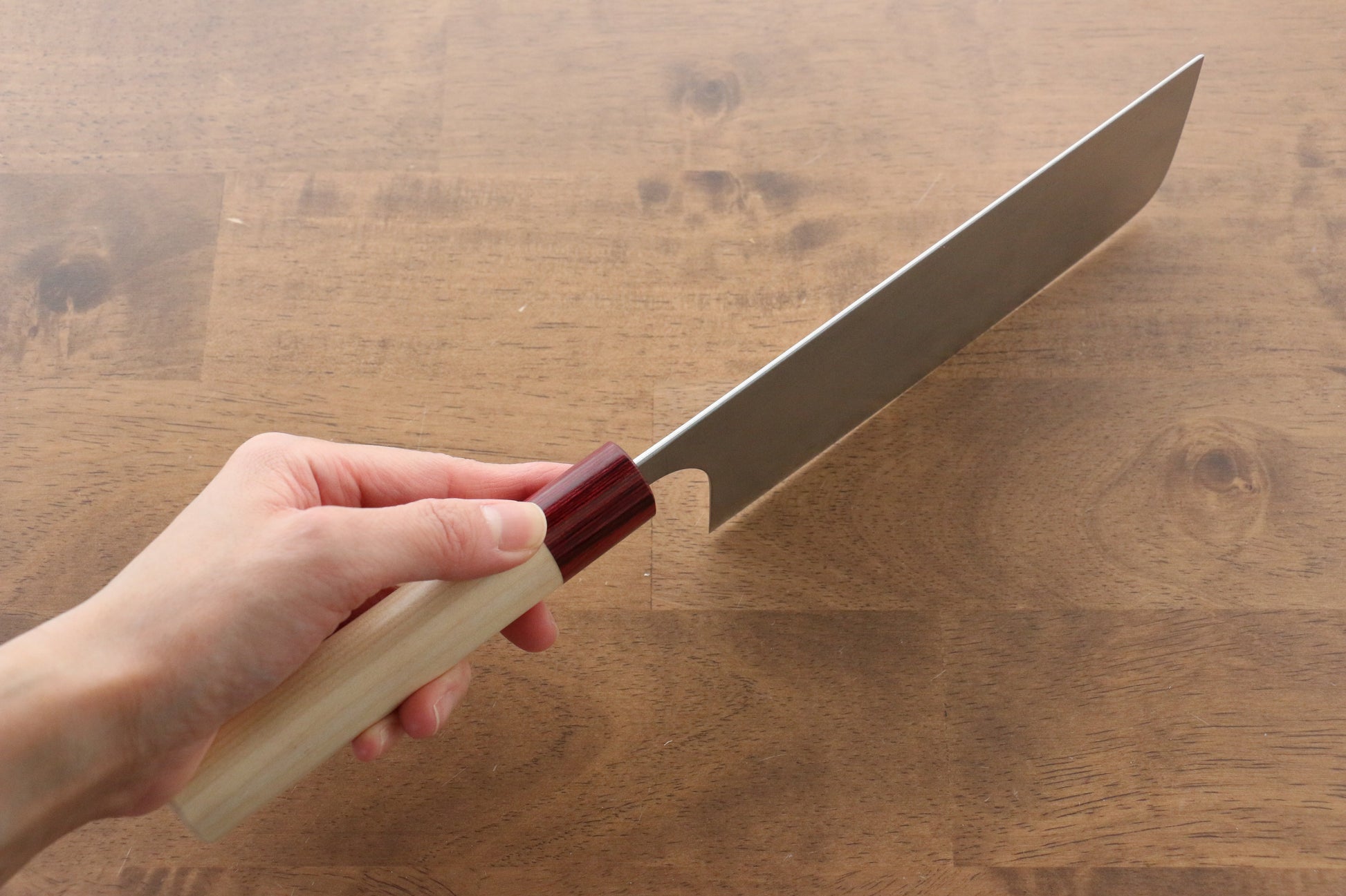 昌景 霧 V金10号 ダマスカス 菜切包丁  170mm 朴柄 - 清助刃物