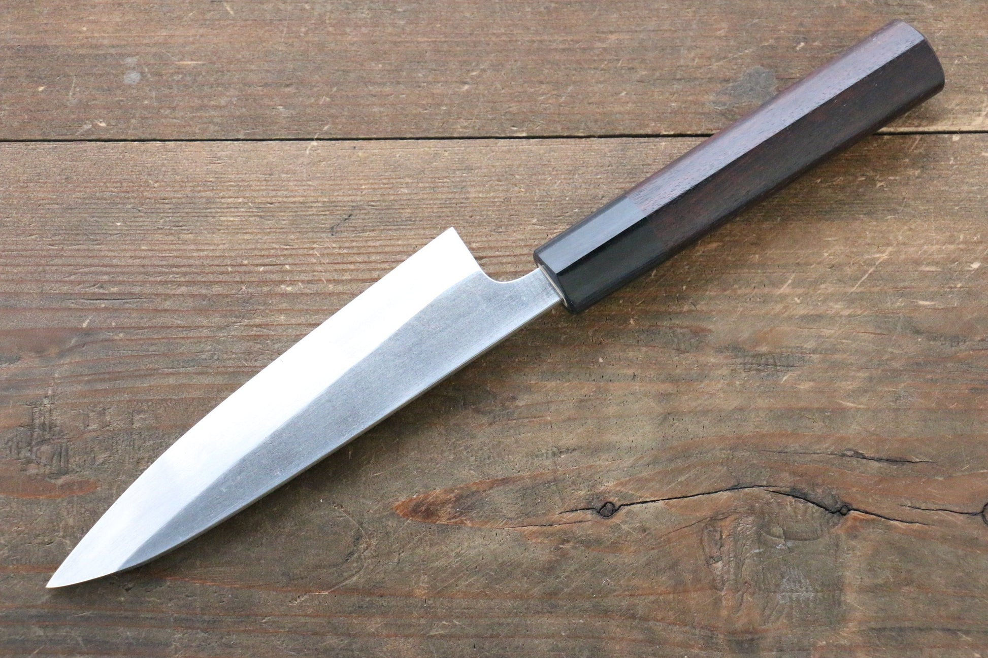 尾形 峻吾 SG2 黒打 ペティーナイフ  140mm 紫檀柄 - 清助刃物