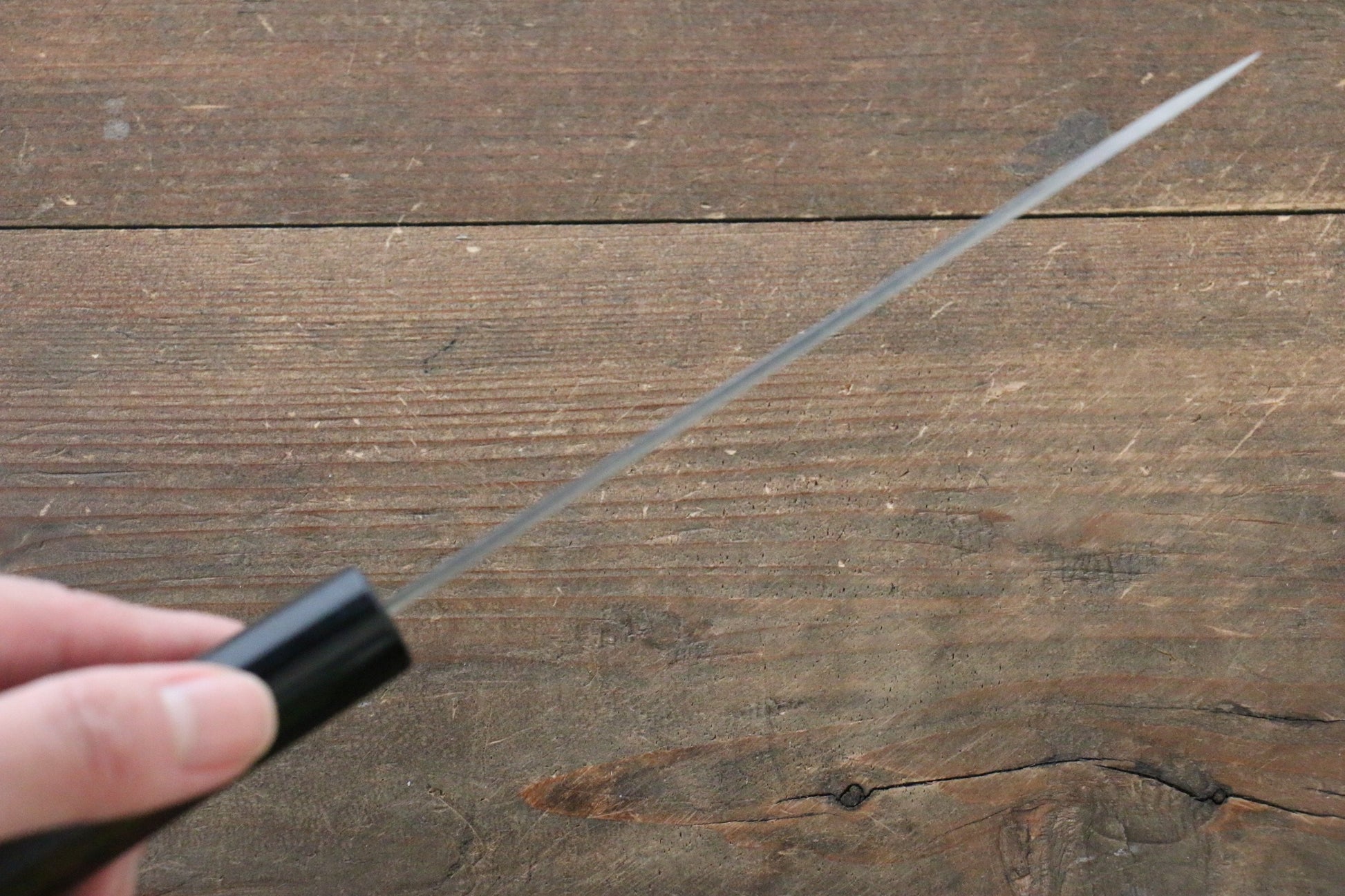 尾形 峻吾 SG2 黒打 ペティーナイフ  140mm 紫檀柄 - 清助刃物