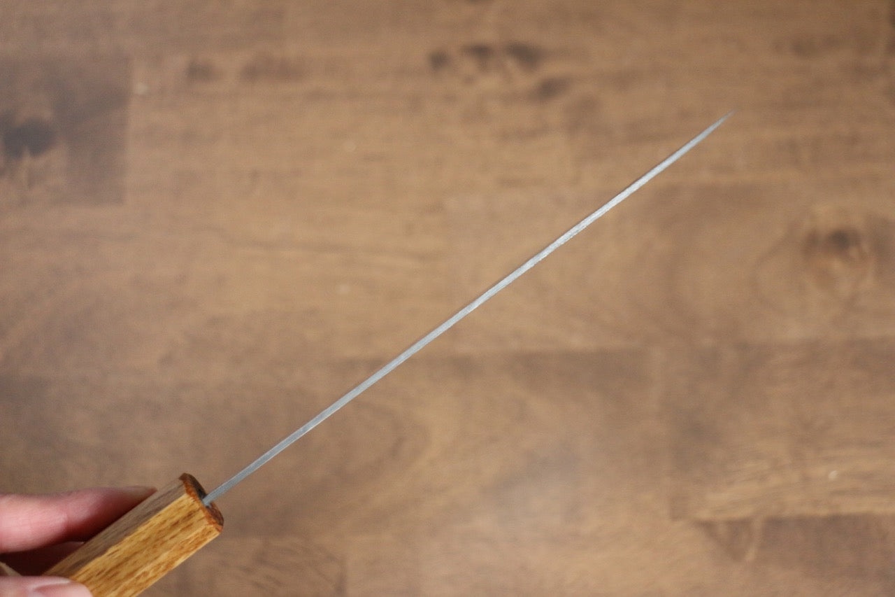 清助 月影 AUS10 磨き仕上げ 鎚目 ダマスカス 三徳包丁  170mm 樫柄 - 清助刃物