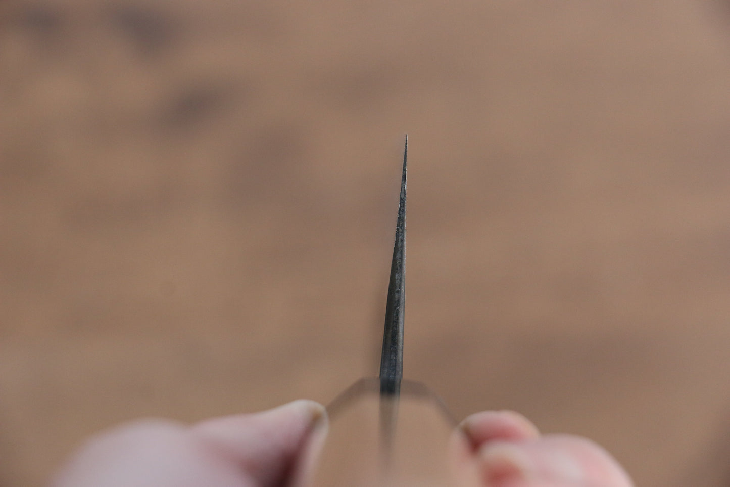 昌景 小石 青スーパー鋼 黒仕上げ 三徳包丁 165mm アメリカンチェリー柄 - 清助刃物