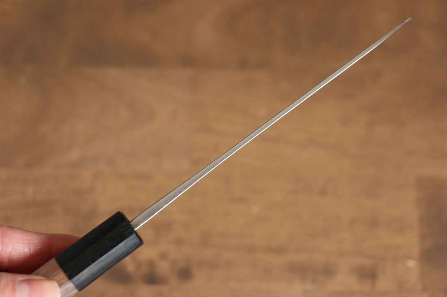 山本 直 V金10号 ダマスカス ペティーナイフ  120mm ウォルナット柄 - 清助刃物