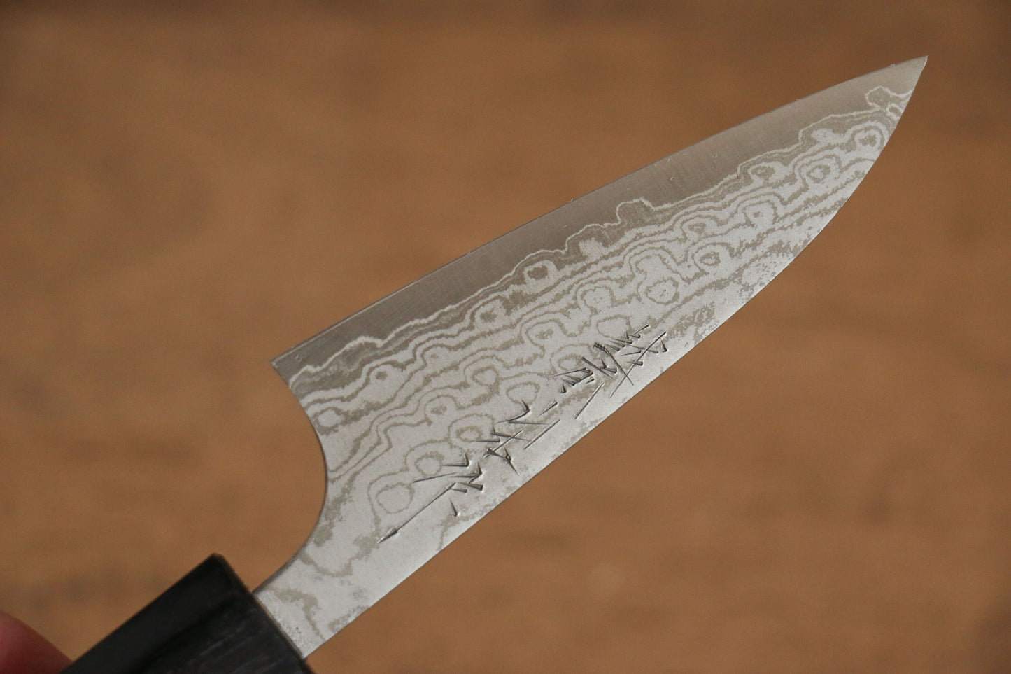 山本 直 V金10号 ダマスカス ペティーナイフ 80mm ウォルナット柄 - 清助刃物