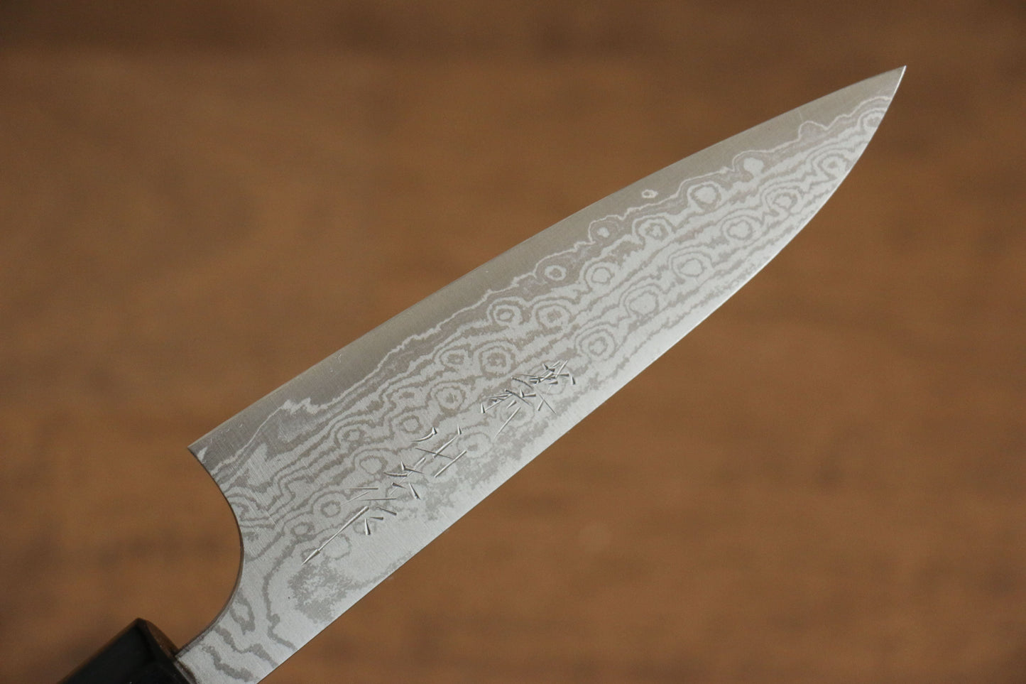 山本 直 V金10号 ダマスカス ペティーナイフ 100mm ウォルナット柄 - 清助刃物