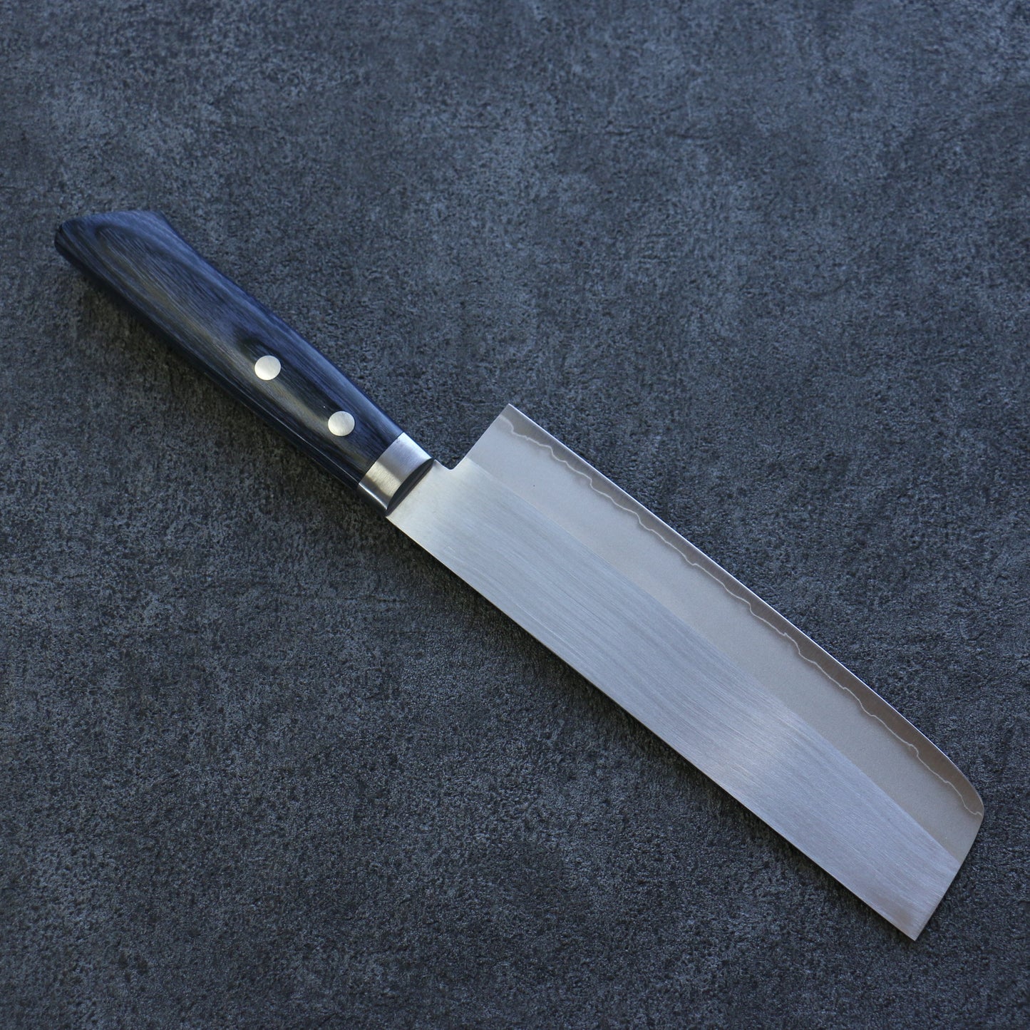訓平 V金1号 磨き仕上げ 薄刃包丁 165mm 合板 (紺色)柄 - 清助刃物