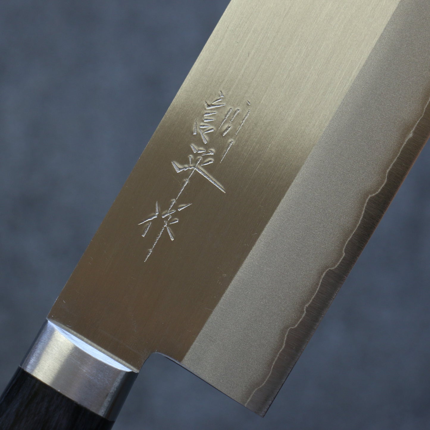 訓平 V金1号 磨き仕上げ 薄刃包丁 165mm 合板 (紺色)柄 - 清助刃物