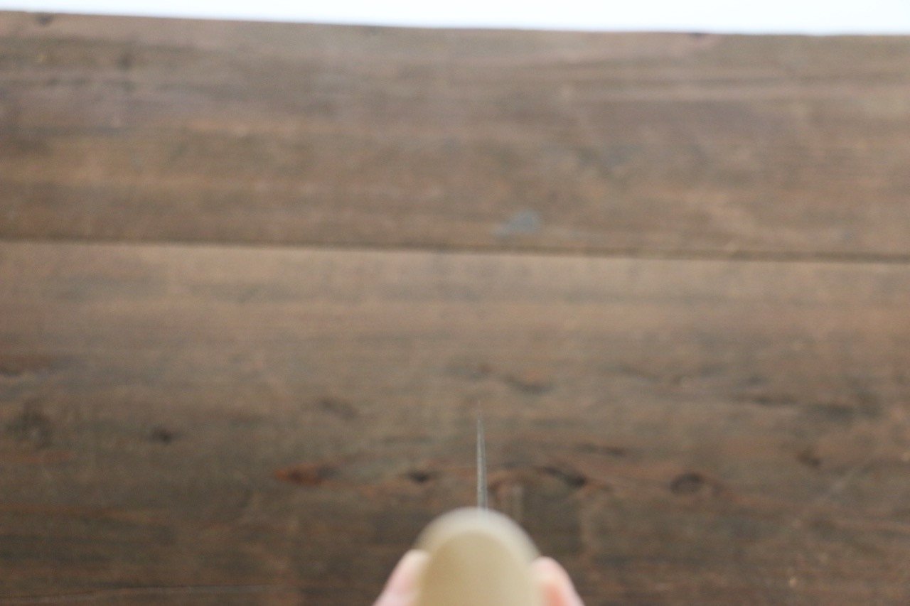 田中 誠貴 青ニ鋼 17層ダマスカスダマスカス 牛刀包丁 210mm 朴柄 - 清助刃物